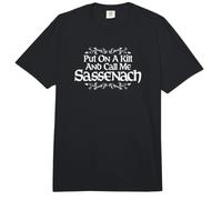 Estampado Blanco de Cardo Put On A Kilt and Call Me Sassenach Comfort Colors Adult Heavyweight T-Shirt