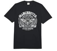Estampado Blanco Envejecido con Abejas de Manchester, Inglaterra, Reino Unido, Desde el 79 d.C. Comfort Colors Adult Heavyweight T-Shirt