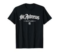 Estampado Blanco Tipo león Rampante de St. Andrews Scotland, Tipo gótico Camiseta