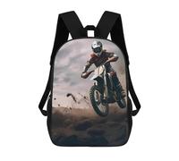 Estampado Bolsa De Deporte Carreras De Motos De Cross Bolsa De Viaje Impermeable Mochilas Escolares para Adolescente, Viajes, Gimnasio, 42X32X14Cm