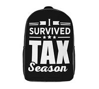 Estampado Bolsa De Viaje Contadores Consultores Fiscales Mochila para Escuela con Compartimento Backpack para Mujeres, Hombres, Escolar, 42X32X14Cm