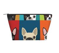 Estampado Colorido de Boston Terrier, Bolsa de artículos de tocador Bolsa de Maquillaje Bolsa de cosméticos Bolsa de artículos de tocador de Viaje portátil
