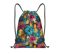 Estampado Colorido De Piña Y Limón Hombre Mujer Mochila Con Cordón Con Cordón Bolsa De Deporte Ajustable Mochila De Cuerdas Para Baloncesto Voleibol Yoga Fútbol