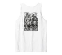 Estampado de Albrecht Durer en la Parte Trasera Caballero, la Muerte y el Diablo Camiseta sin Mangas