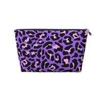 Estampado de Animales de Leopardo Rosa Morado neón, Bolsa de artículos de tocador Bolsa de Maquillaje Bolsa de cosméticos Bolsa de artículos de tocador de Viaje portátil