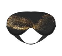Estampado de arena negra dorada, Cubreojos completos Antifaz bloqueador de luz Antifaz para dormir Antifaz suave con los ojos vendados Noche