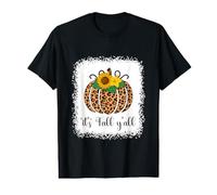 Estampado de Calabaza y Leopardo, Acción de Gracias, Halloween, It's Fall Y'all Camiseta gráfica económica