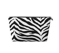 Estampado de Cebra en Blanco y Negro, Bolsa de artículos de tocador Bolsa de Maquillaje Bolsa de cosméticos Bolsa de artículos de tocador de Viaje portátil