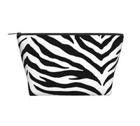 Estampado de Cebra en Blanco y Negro, Bolsa de artículos de tocador Bolsa de Maquillaje Bolsa de cosméticos Bolsa de artículos de tocador de Viaje portátil