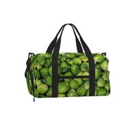 Estampado de Coles de Bruselas Verdes,Bolso Deportivo Bandolera de Mano, Bolsa de Deporte, Bolsa de Viaje de Gran Capacidad para Mujeres y Hombres.
