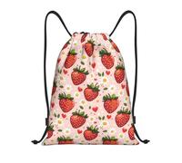 Estampado De Corazón De Margarita Y Fresa Mujer Hombre Bolsa De Deporte Ajustable Mochilas Deportiva Plegable Mochila Con Cordón Para Yoga Acampada Fútbol