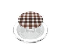 Estampado de Cuadros de Cuadro Vichy marrón PopSockets PopGrip para MagSafe