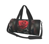 Estampado de Flores Rosas., Bolsa de Viaje de Gran Capacidad, Bolso Redondo, Bolsa de Viaje Deportiva, Bolsa de Mano, Bolsa de Fitness