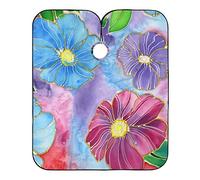 Estampado De Flores Shibori Con Efecto Tie-Dye Capa Peluqueria Impermeable Cortar Cabello Delantal Ajustable Capas De Corte Peluqueria Para Adulto Peluquería Niños 140X168Cm