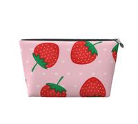 Estampado de Fresa Rosa Kawaii, Bolsa de artículos de tocador Bolsa de Maquillaje Bolsa de cosméticos Bolsa de artículos de tocador de Viaje portátil