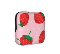 Estampado de Fresa Rosa Kawaii,Bolsas para Guardar compresas sanitarias, Bolsas para la menstruación para Mujeres y Adolescentes.