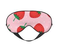 Estampado de fresa rosa kawaii, Cubreojos completos Antifaz bloqueador de luz Antifaz para dormir Antifaz suave con los ojos vendados Noche