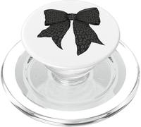 Estampado De Guepardo Piel De Leopardo Negro Gris Patrón Chica Coqueta PopSockets PopGrip para MagSafe