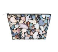 Estampado de guijarros de Colores de Playa, Bolsa de artículos de tocador Bolsa de Maquillaje Bolsa de cosméticos Bolsa de artículos de tocador de Viaje portátil