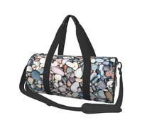Estampado de guijarros de Colores de Playa, Bolsa de Viaje de Gran Capacidad, Bolso Redondo, Bolsa de Viaje Deportiva, Bolsa de Mano, Bolsa de Fitness