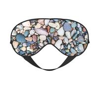 Estampado de guijarros de colores de playa, Cubreojos completos Antifaz bloqueador de luz Antifaz para dormir Antifaz suave con los ojos vendados Noche