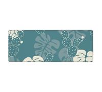 Estampado de Hojas Lindas de Lujo,Alfombrilla de ratón Grande para Escritorio, Teclado de Ordenador, Base de Goma Antideslizante, 30 x 80 cm