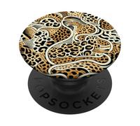 Estampado De Leopardo Animales Safari África Naturaleza Boho Arte PopSockets PopGrip Adhesivo