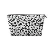 Estampado de Leopardo Blanco y Negro, Bolsa de artículos de tocador Bolsa de Maquillaje Bolsa de cosméticos Bolsa de artículos de tocador de Viaje portátil
