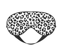 Estampado de leopardo blanco y negro con monograma, Cubreojos completos Antifaz bloqueador de luz Antifaz para dormir Antifaz suave con los ojos vendados Noche