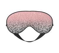 Estampado de leopardo con brillo plateado y oro rosa, Cubreojos completos Antifaz bloqueador de luz Antifaz para dormir Antifaz suave con los ojos vendados Noche