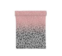 Estampado de Leopardo con Brillo Plateado y Oro Rosa, Squeeze Top Wallet Bolsa de Almacenamiento para Mujer Monedero pequeño Bolsa de Cambio