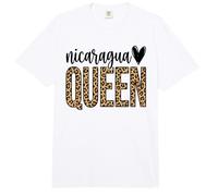 Estampado de Leopardo de la Reina Latina Pride de Nicaragua Comfort Colors Adult Heavyweight T-Shirt