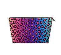 Estampado de Leopardo Degradado de Color neón, Bolsa de artículos de tocador Bolsa de Maquillaje Bolsa de cosméticos Bolsa de artículos de tocador de Viaje portátil