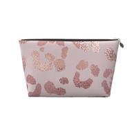 Estampado De Leopardo Guepardo Oro Rosa, Bolsa de artículos de tocador Bolsa de Maquillaje Bolsa de cosméticos Bolsa de artículos de tocador de Viaje portátil