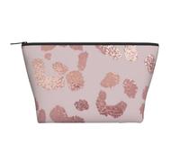 Estampado De Leopardo Guepardo Oro Rosa, Bolsa de artículos de tocador Bolsa de Maquillaje Bolsa de cosméticos Bolsa de artículos de tocador de Viaje portátil
