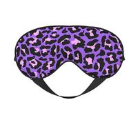 Estampado de leopardo morado, Cubreojos completos Antifaz bloqueador de luz Antifaz para dormir Antifaz suave con los ojos vendados Noche