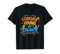 Estampado de Letras y arcoíris de Forever Young at Heart Camiseta