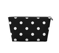 Estampado De Lunares Blanco Y Negro, Bolsa de artículos de tocador Bolsa de Maquillaje Bolsa de cosméticos Bolsa de artículos de tocador de Viaje portátil