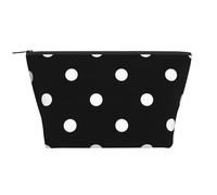 Estampado De Lunares Blanco Y Negro, Bolsa de artículos de tocador Bolsa de Maquillaje Bolsa de cosméticos Bolsa de artículos de tocador de Viaje portátil