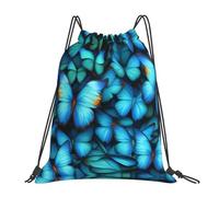 Estampado De Muchas Mariposas Azules Unisex Bolsa De Deporte Ligera Bolsa De Gimnasio Plegable Mochilas Deportiva Para Baloncesto Senderismo Viaje
