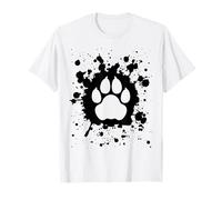 Estampado de pata de león negro salpicado guepardo tigre leopardo Camiseta