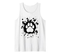 Estampado de pata de león negro salpicado guepardo tigre leopardo Camiseta sin Mangas