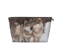 Estampado de patrón de Lobo, Bolsa de artículos de tocador Bolsa de Maquillaje Bolsa de cosméticos Bolsa de artículos de tocador de Viaje portátil