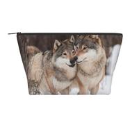 Estampado de patrón de Lobo, Bolsa de artículos de tocador Bolsa de Maquillaje Bolsa de cosméticos Bolsa de artículos de tocador de Viaje portátil
