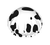 Estampado de perro dálmata con manchas negras,Gorro de ducha, gorro de noche, gorro de baño elástico impermeable de doble capa, reutilizable para el cabello.