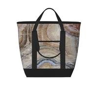 Estampado de piedra de ónix azul pálido,Bolsas de almuerzo de gran capacidad, bolsa de mano térmica para mujeres, hombres, trabajo, picnic, viajes.