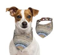 Estampado de Piedra de ónix Azul pálido,Pañuelos de algodón para Perros, Bufandas Ajustables para Mascotas,S