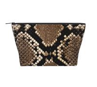 Estampado de Piel de Serpiente, Bolsa de artículos de tocador Bolsa de Maquillaje Bolsa de cosméticos Bolsa de artículos de tocador de Viaje portátil