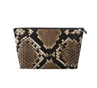 Estampado de Piel de Serpiente, Bolsa de artículos de tocador Bolsa de Maquillaje Bolsa de cosméticos Bolsa de artículos de tocador de Viaje portátil