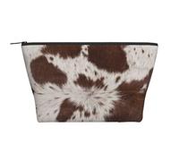 Estampado de Piel de Vaca, Bolsa de artículos de tocador Bolsa de Maquillaje Bolsa de cosméticos Bolsa de artículos de tocador de Viaje portátil